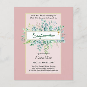 Greenery CONFIRMATION Invite Modern Double Sided Flyer