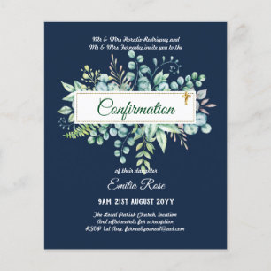 Greenery CONFIRMATION Invite Modern Double Sided Flyer