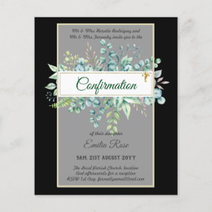 Greenery CONFIRMATION Invite Modern Double Sided Flyer