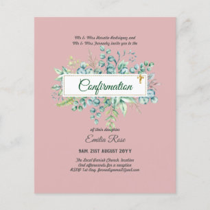 Greenery CONFIRMATION Invite Modern Double Sided Flyer