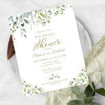 Greenery Couples Shower Budget Invitations<br><div class="desc">Delicate eucalyptus bouquet,  greenery botanical-themed affordable bridal shower 4.5”x5.6” invitations. PLEASE NOTE: The envelopes are NOT INCLUDE; matching A7 envelopes are available to be purchase separately.</div>
