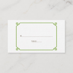Greenery Deco Chic Wedding Place Cards