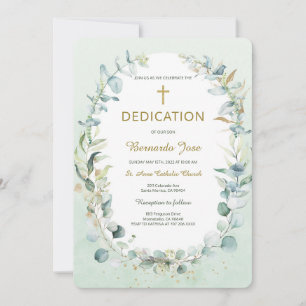 Greenery Dedication Boy Template