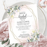 Greenery Drive By Bridal Shower Budget Invitation