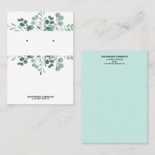 Greenery Earring Display Business Card
