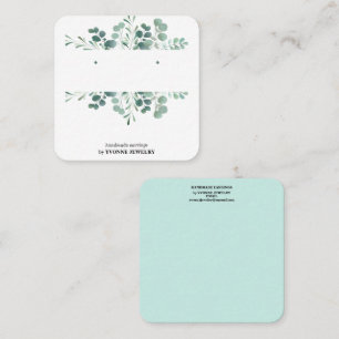 Greenery Earring Display Business Card