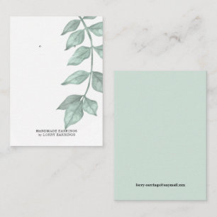 Greenery Earring Display Business Card