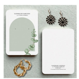 Greenery Earring Display Holder Business Card