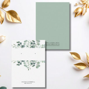 Greenery Earring Display Holder Card