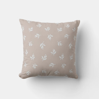 Greenery earth colour simple leaves floral cushion