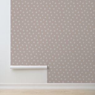Greenery earth colour simple leaves floral wallpaper