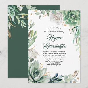 Greenery Elegant Country Garden Bridal Shower Invitation