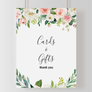 Greenery Elegant Floral Cards and Gifts Sign