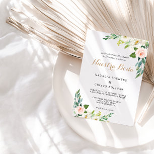 Greenery Elegant Spanish Wedding Invitation
