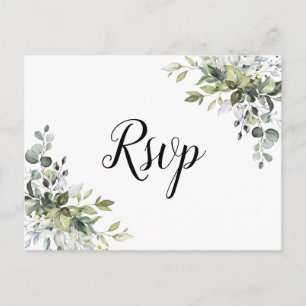 Greenery Enclosure RSVP card