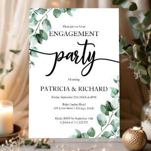 Greenery Engagement Party Invitation