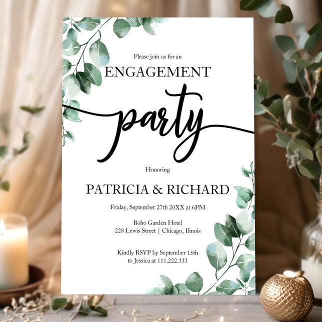 Greenery Engagement Party Invitation (Creator Uploaded)