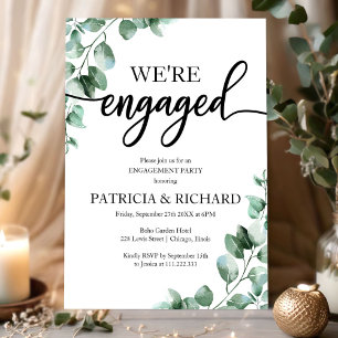 Greenery Engagement Party Invitation