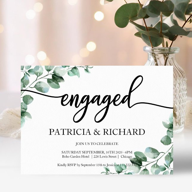 Greenery Engagement Party Invitation (Creator Uploaded)