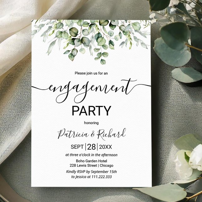 Greenery Engagement Party Invitation (Creator Uploaded)