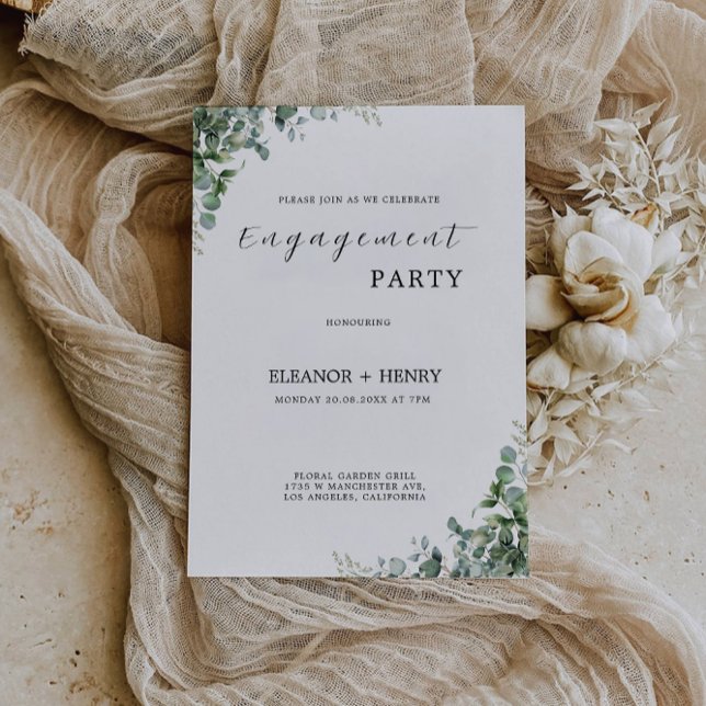 Greenery Engagement Party Wedding Invitation (Greenery Engagement Party Wedding Invitation)