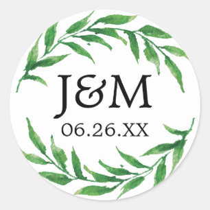 Greenery Envelope Seals - Favour Stickers