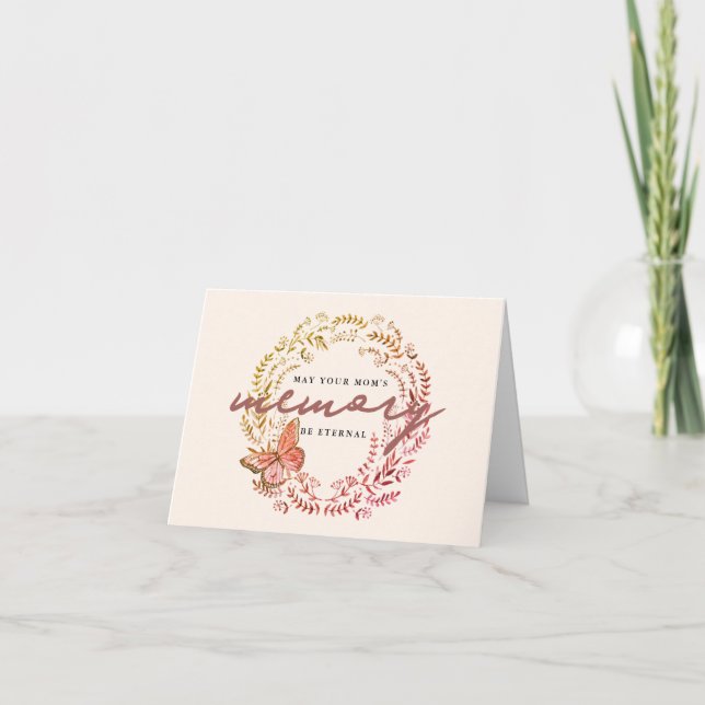 Greenery Eternal Memory Personalised Sympathy  Card (Front)