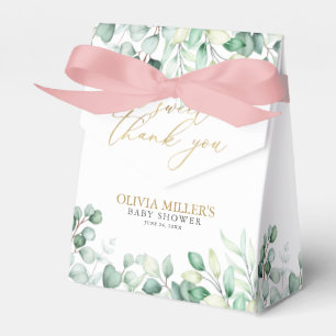 Greenery Eucalyptus A Sweet Thank You Baby Shower Favour Box
