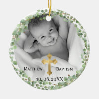 Greenery Eucalyptus Baby Baptism Photo