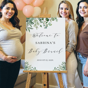 Greenery Eucalyptus Baby Brunch Welcome Sign