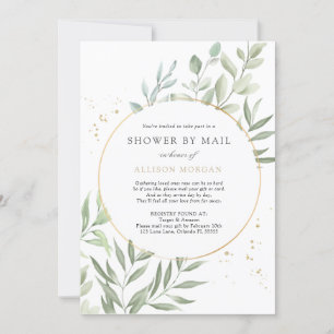 Greenery Eucalyptus Baby Shower By Mail Invitation