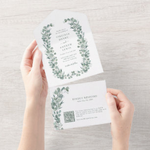 Greenery Eucalyptus Botanical All In One Invite