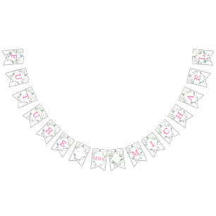 Greenery Eucalyptus Botanical Custom Bridal Shower Bunting