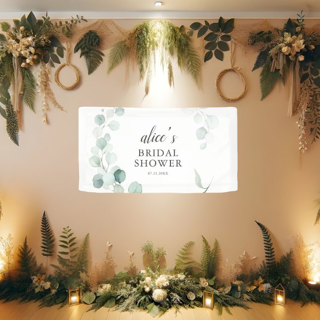 Greenery Eucalyptus Bridal Shower Banner (Creator Uploaded)