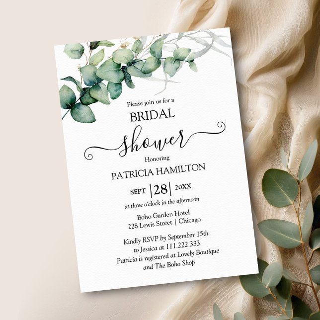 Greenery Eucalyptus Bridal Shower Invitation (Creator Uploaded)