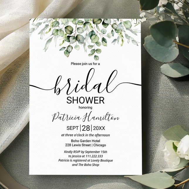 Greenery Eucalyptus Bridal Shower Invitation (Creator Uploaded)
