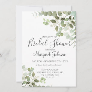 Greenery Eucalyptus Bridal Shower Invitation