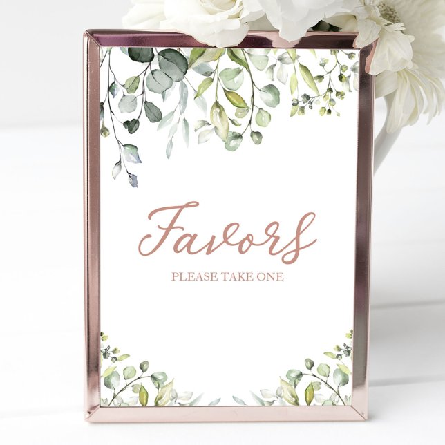 Greenery Eucalyptus Calligraphy Favours Sign (Creator Uploaded)