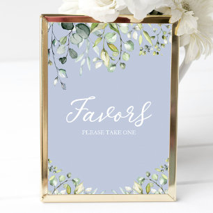Greenery Eucalyptus Calligraphy Favours Sign