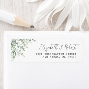 greenery eucalyptus custom address label