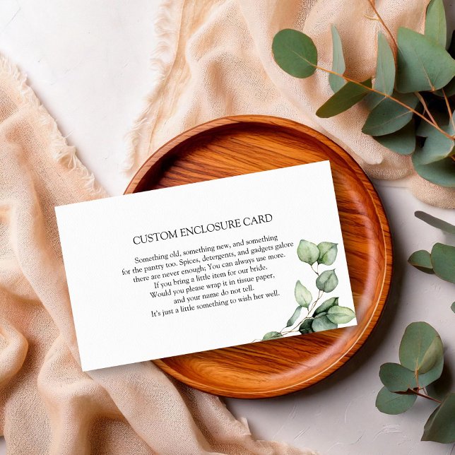 Greenery Eucalyptus Custom Enclosure Card (Creator Uploaded)