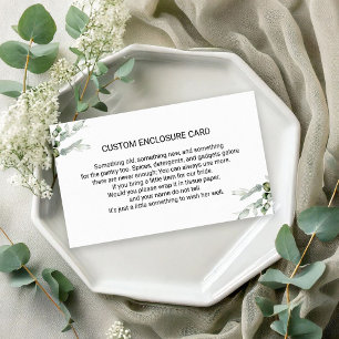 Greenery Eucalyptus Custom Enclosure Card
