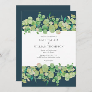 Greenery Eucalyptus Garland Wedding Invitation