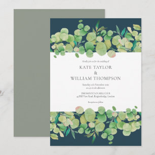 Greenery Eucalyptus Garland Wedding Invitation