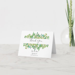 Greenery Eucalyptus Garland Wedding Thank You Card