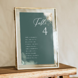 Greenery Eucalyptus Gold Foil Table Seating Card