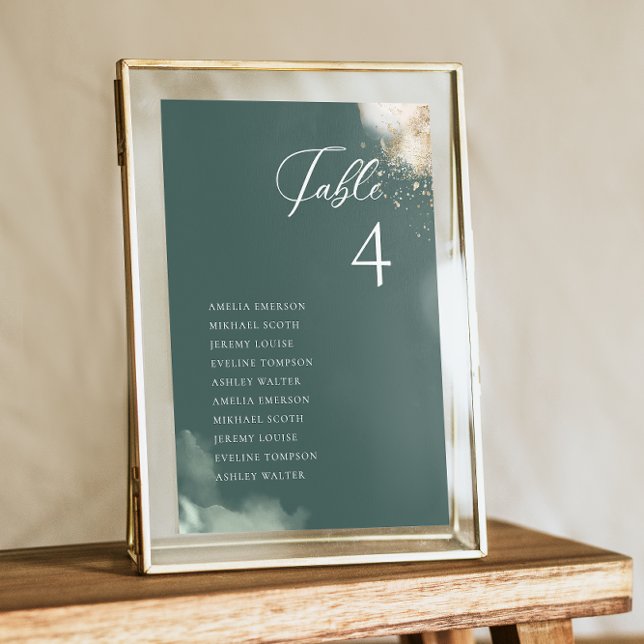 Greenery Eucalyptus Gold Foil Table Seating Card (Creator Uploaded)