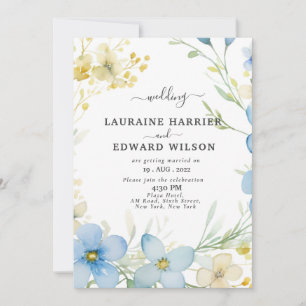 Greenery eucalyptus green floral garden invitation