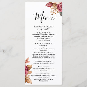 Greenery eucalyptus green floral garden menu
