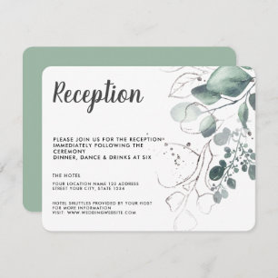 GREENERY EUCALYPTUS GREEN WATERCOLOUR RECEPTION INVITATION